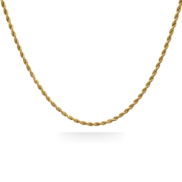 Thin 18K Gold Filled Rope Chain Necklace – Dainty Twisted Gold Chain