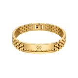 18K Gold Luxury Stainless Steel Watch-Link Bracelet – 12mm Wide Tarnish-Proof Iconic Wristwear for Men  (21cm)