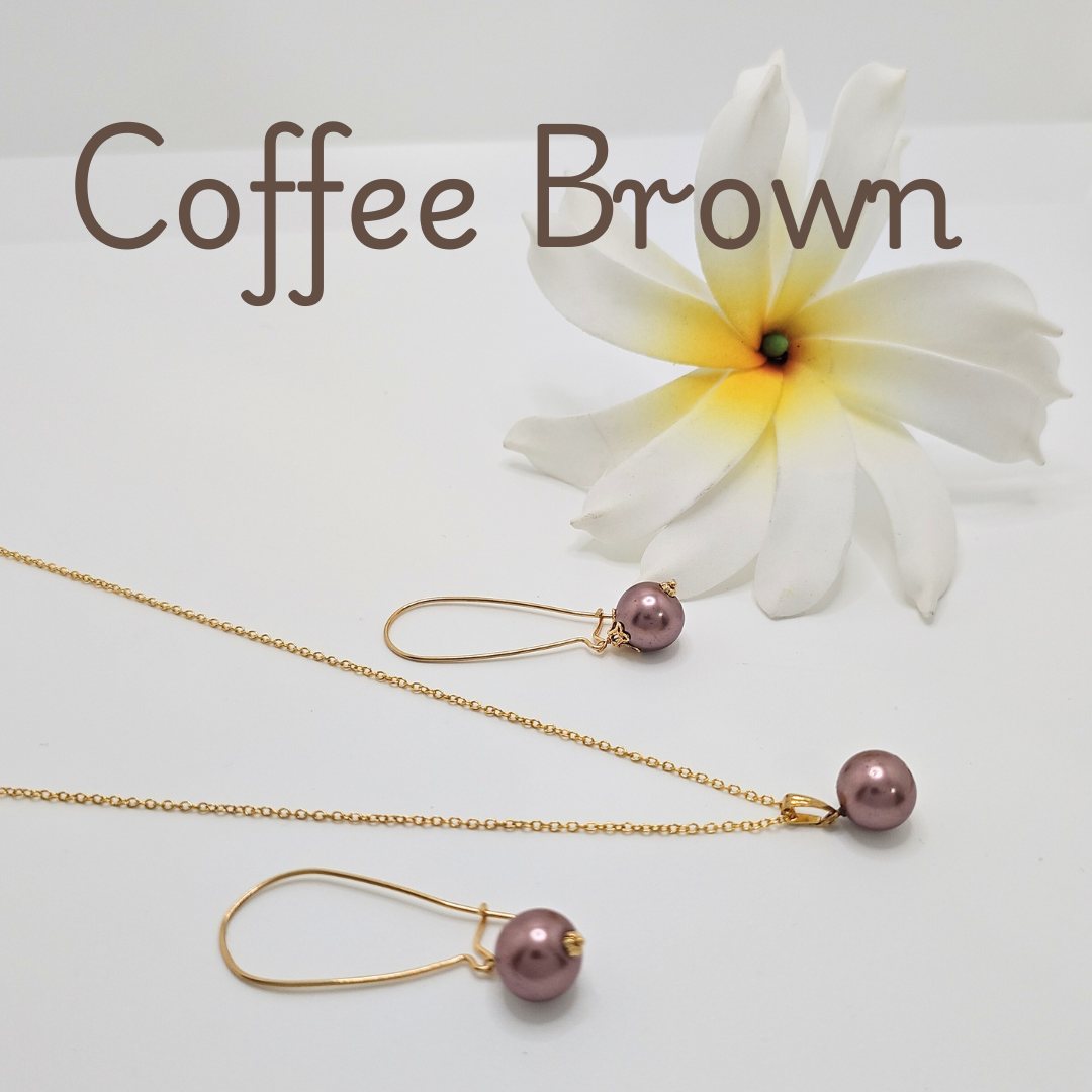 18K Gold Filled Hawaiian Pearl Set