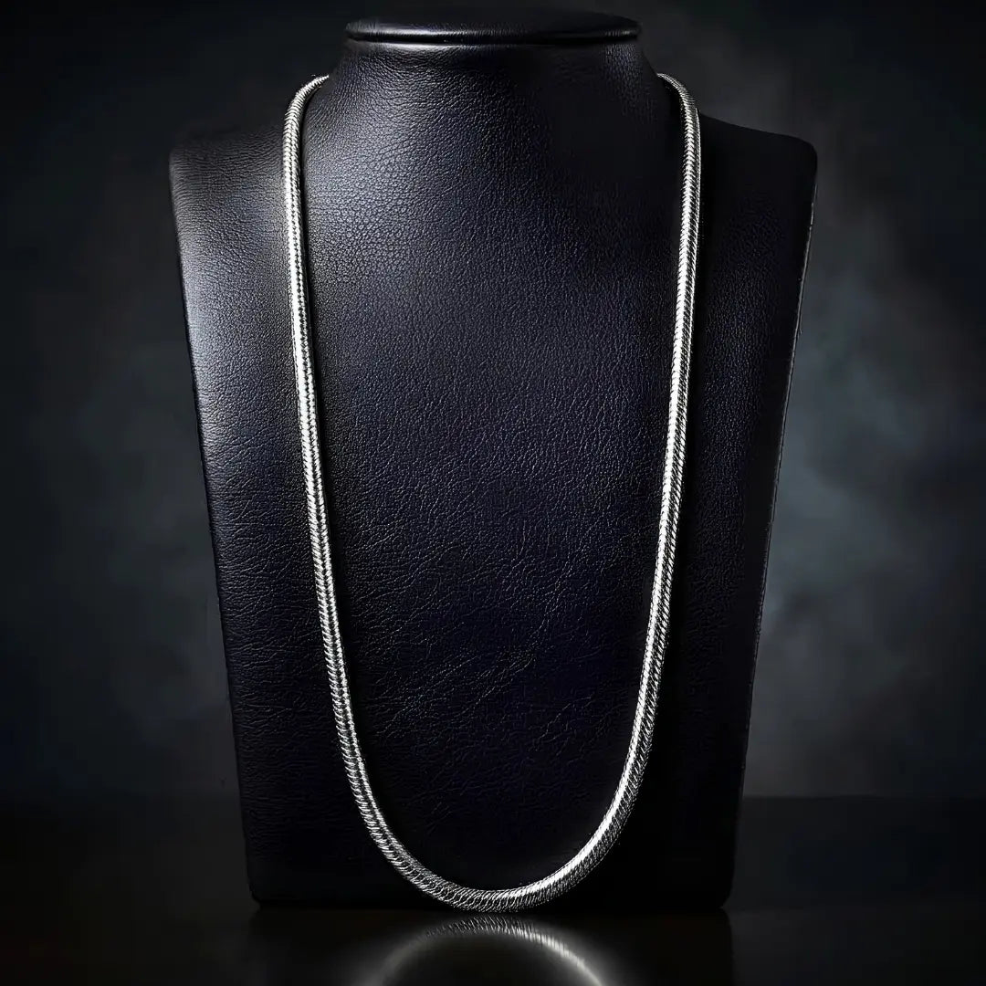Silver 54CM x 3MM Herringbone Chain Necklace for Men and Women -  Flat Snake Chain