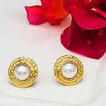 Load image into Gallery viewer, 18K Gold Filled Pearl Stud Earrings