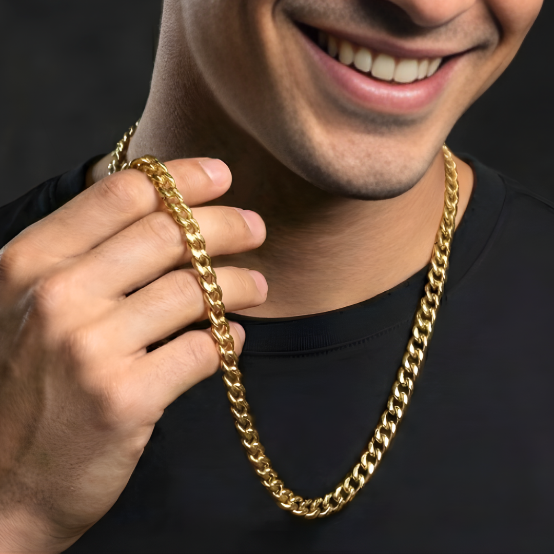 18K Gold Filled Cuban Link Chain 60cm 6mm