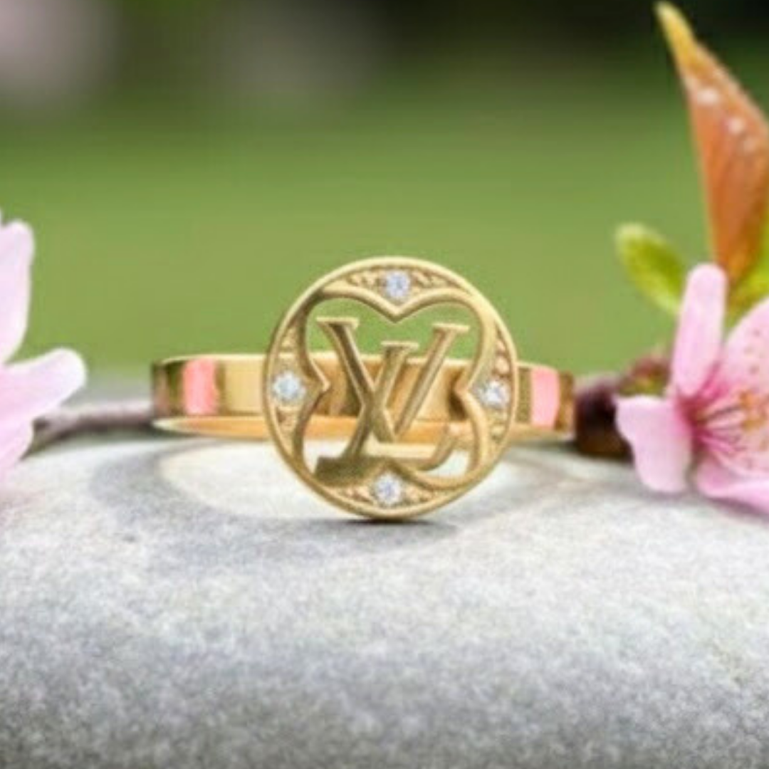 18K Gold Filled Luxury-Inspired Diamond Ring for Women