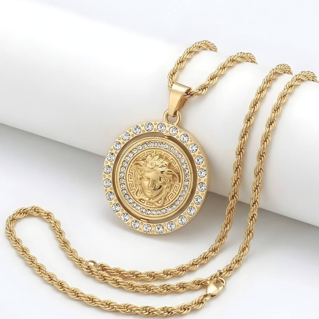 18K Gold Filled Pendant Necklace with Diamonds