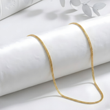 18K Gold Filled Curb Cuban Link Chain Necklace (50cm x 3mm) – Sleek Unisex Everyday Fine Jewelry