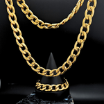 Load image into Gallery viewer, 18K Gold Filled Cuban Link Chain With Bracelet
