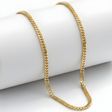 18K Gold Filled Classic Cuban Link Chain Necklace (50cm x 5mm) – Flat-Bevel Gold Chain for Men & Women