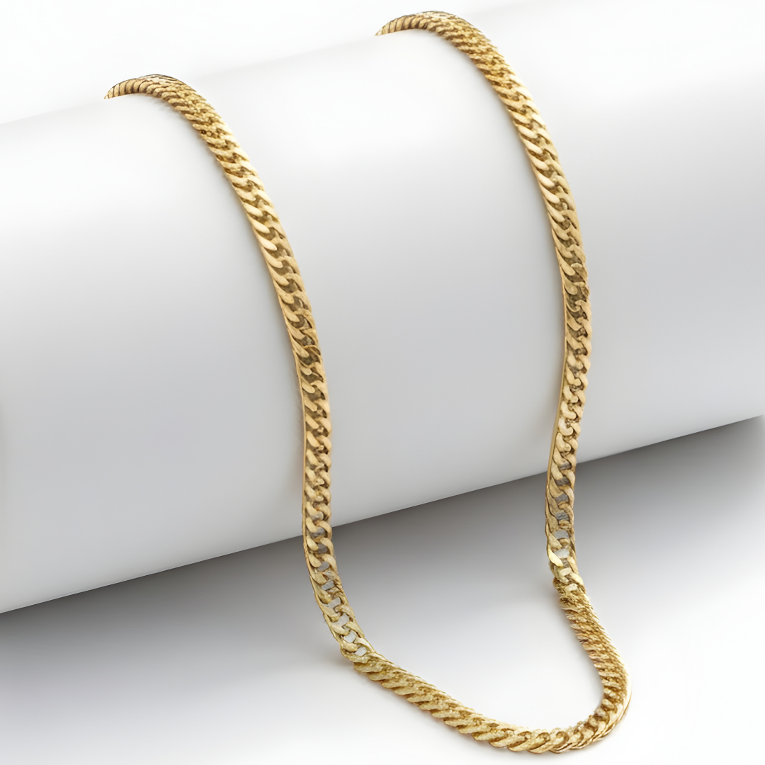 18K Gold Filled Cuban Link Chain Necklace 50cm x 5mm