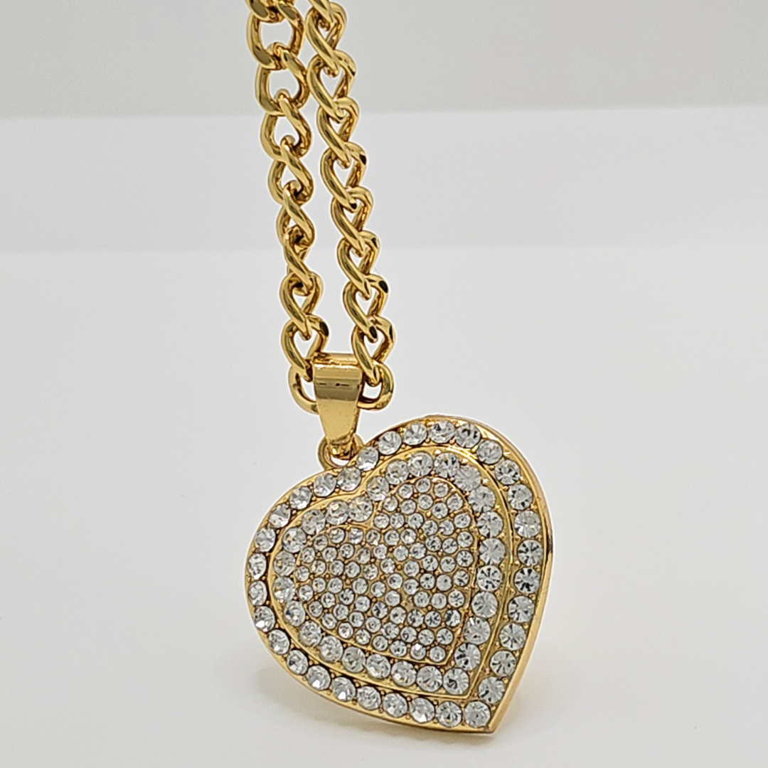 14K Gold Filled Tarnish Proof Heart Pendant with CZ