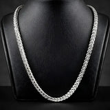 49CM X 3MM Unisex Silver Wheat Chain Necklace –  Stainless Steel Tarnish-Proof Chain
