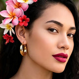 Hawaiian 14K Gold Filled Triple Strand Hoop Earrings – Tarnish-Proof 25mm