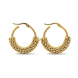 18K Gold Filled Classic Hoop Earrings – 20mm Polished Lightweight Everyday Hoop Earrings for Women