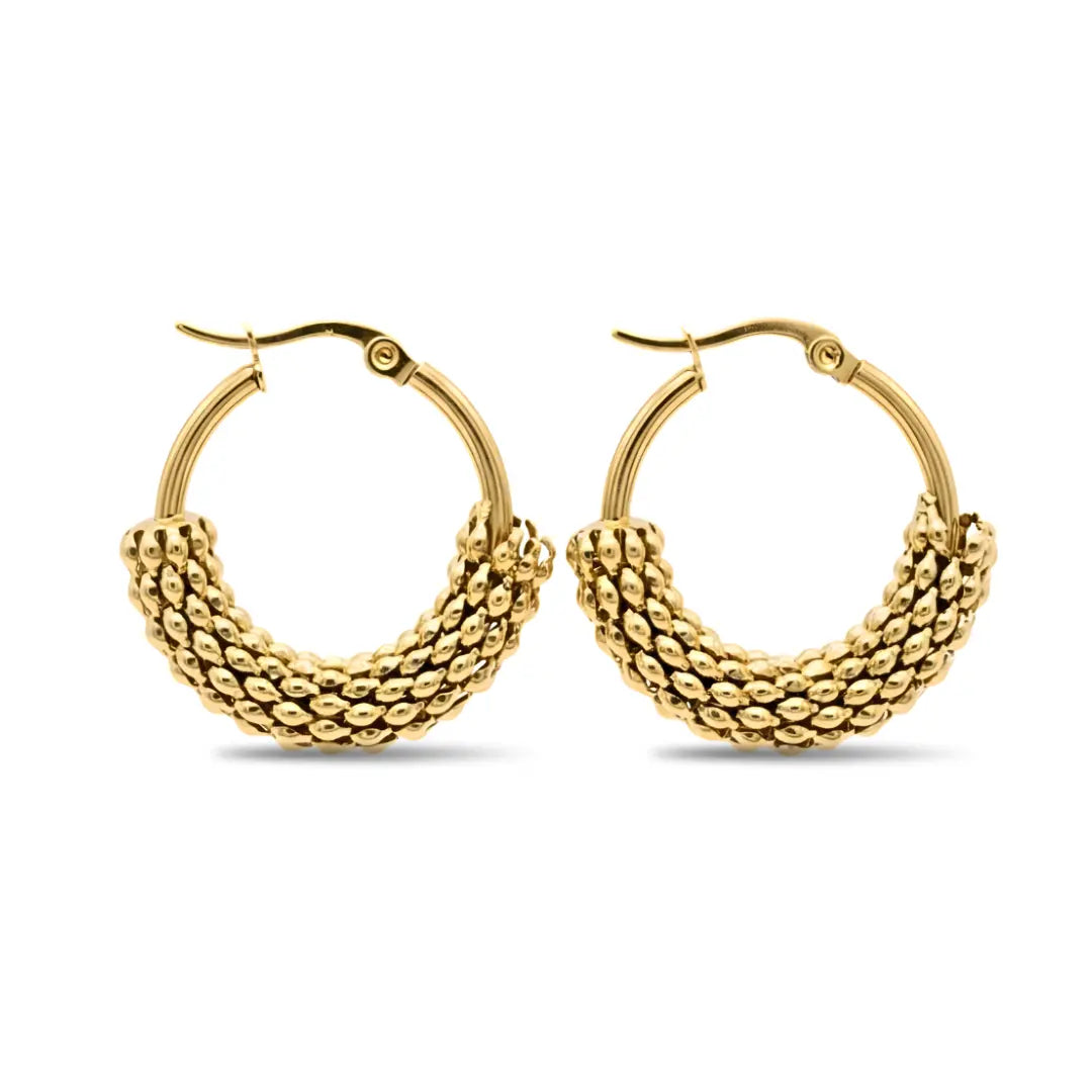 18K Gold Filled Classic Hoop Earrings – 20mm Polished Lightweight Everyday Hoop Earrings for Women