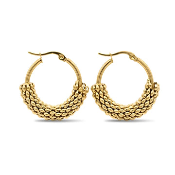 18K Gold Filled Classic Hoop Earrings – 20mm Polished Lightweight Everyday Hoop Earrings for Women