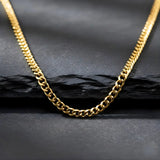 18K Gold Filled Classic Cuban Link Chain Necklace for Men & Women