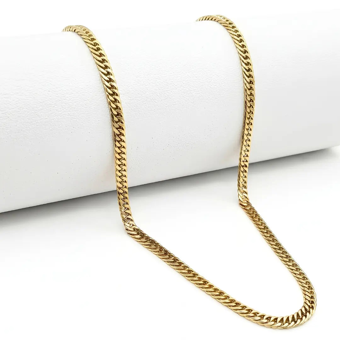 18K Gold Filled 50cm x 5mm Curb Chain Necklace | Tarnish-Proof Waterproof Jewelry