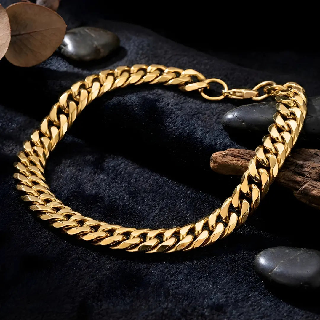 18K Gold Filled Cuban Link Bracelet