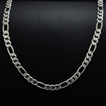 Load image into Gallery viewer, Silver Rhodium Plated 6MM Figaro Chain
