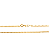 18K Gold Filled Box Chain Necklace – 60cm Sleek Square Link Chain