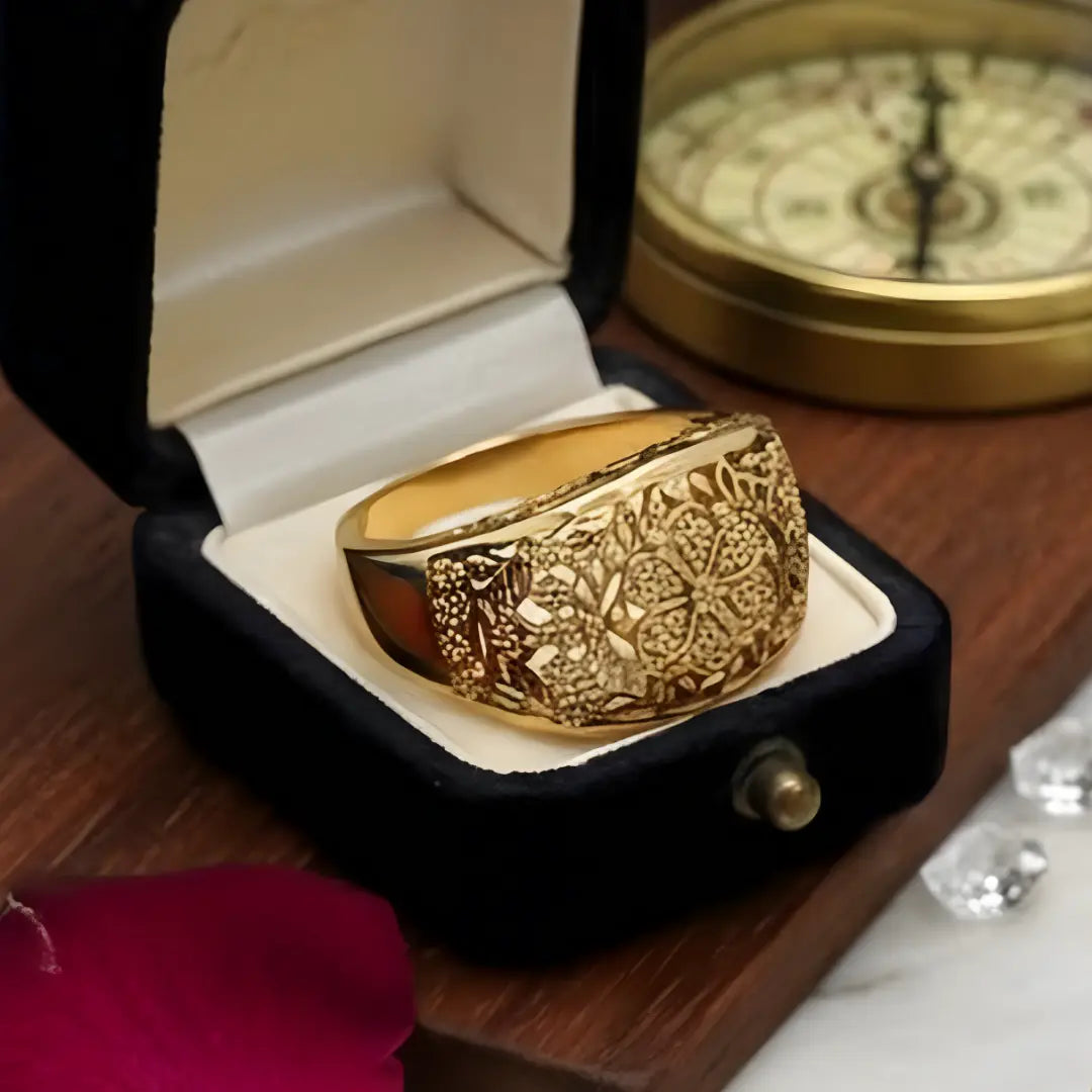 18K Gold Filled Filigree Ring