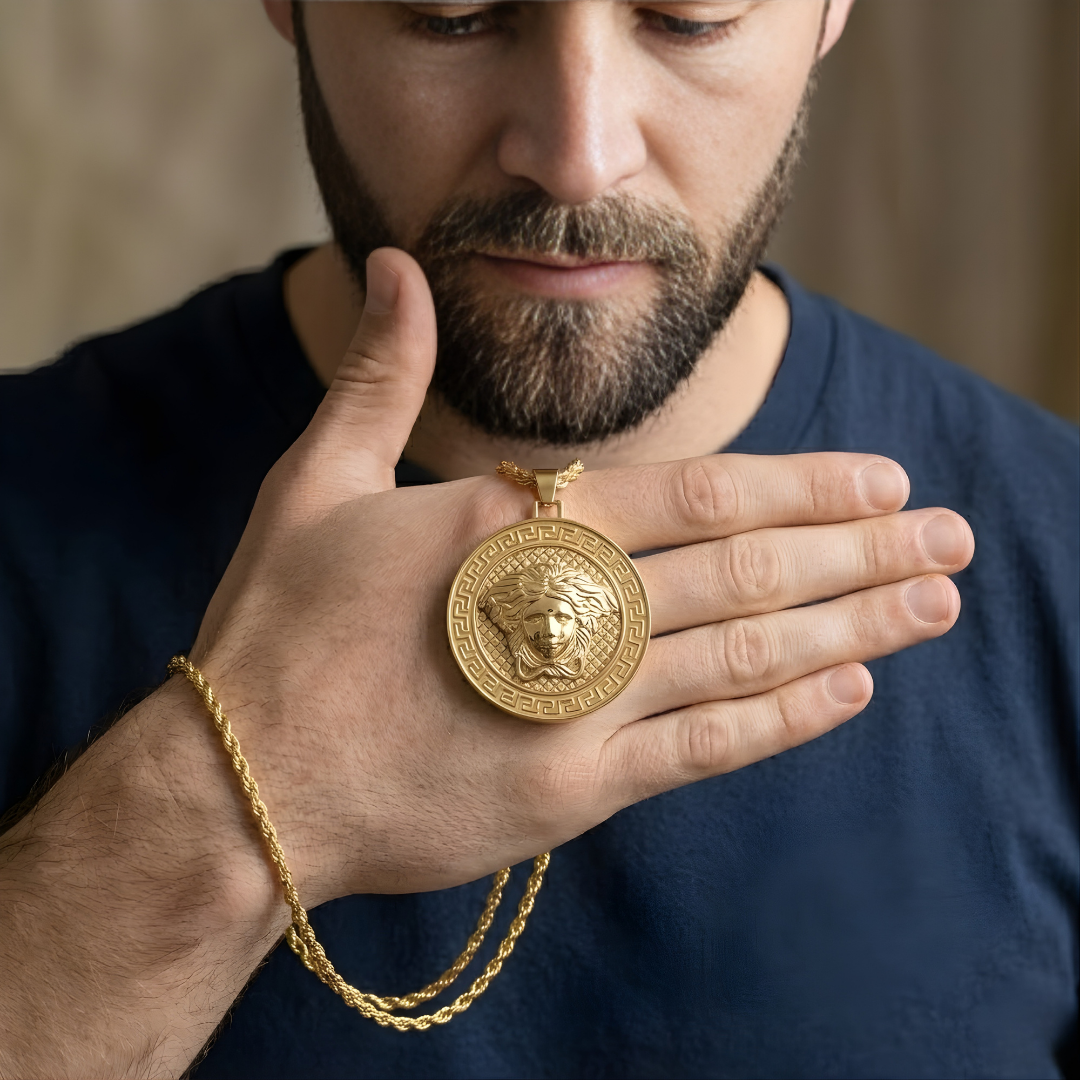 18K Gold Filled Large Pendant Necklace