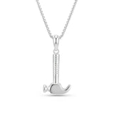 Claw Hammer Pendant Necklace with Silver Box Chain (58cm) – Rugged Industrial Statement Jewelry