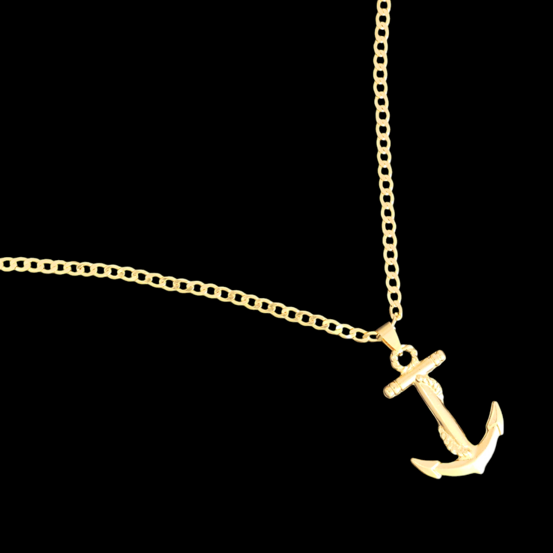 18K Gold Filled Tarnish Proof Anchor Necklace