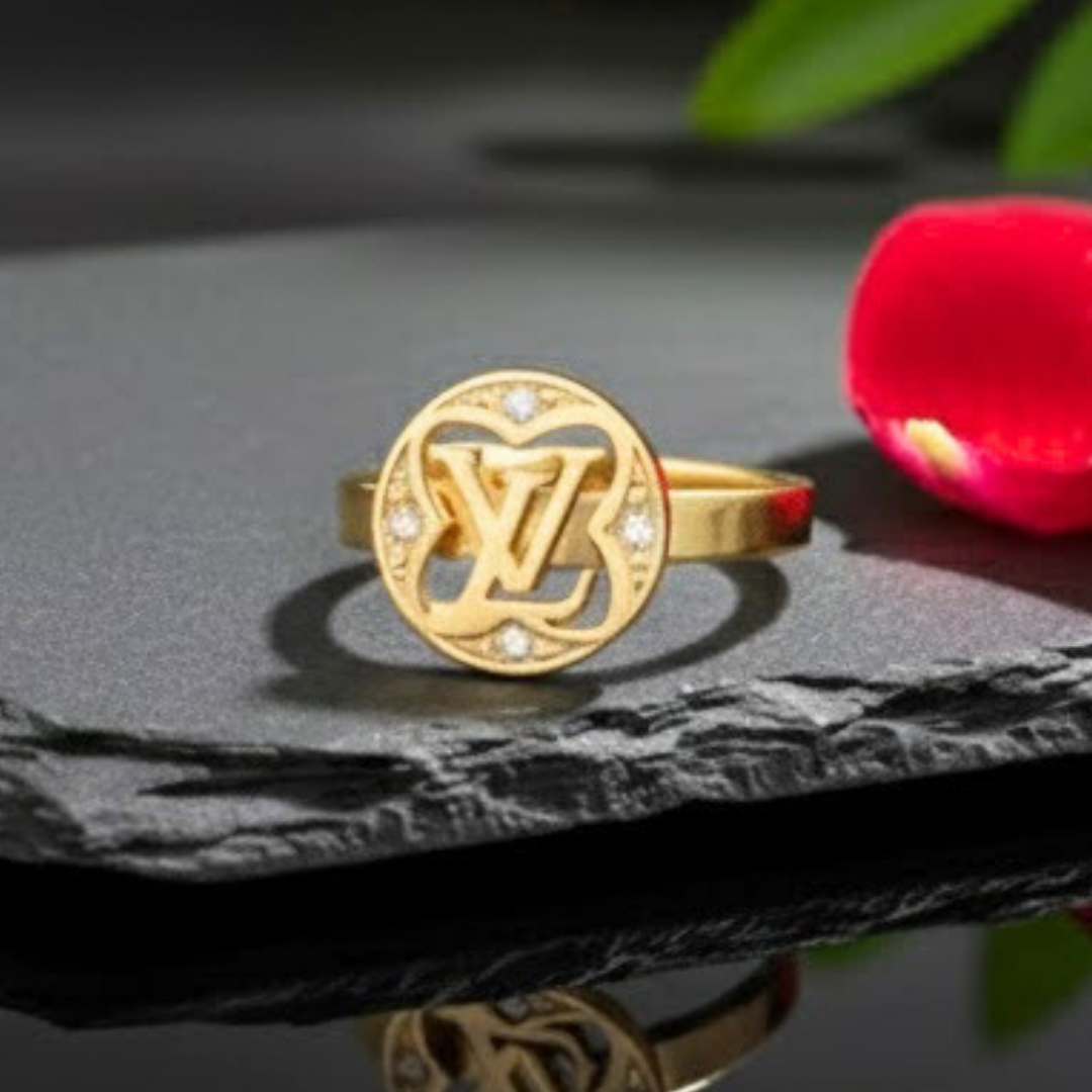 18K Gold Filled Luxury-Inspired Diamond Ring for Women