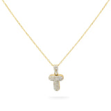 18K Gold Filled Large Pavé Cubic Zirconia Initial Letter Pendant Necklace – Oversized Iced Out Alphabet Necklace