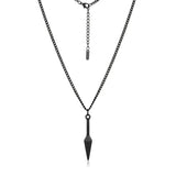 Kunai Pendant Necklace (Gold, Silver & Black Tone) – 60cm + 5cm Extension | Japanese Ninja-Inspired Statement Jewelry