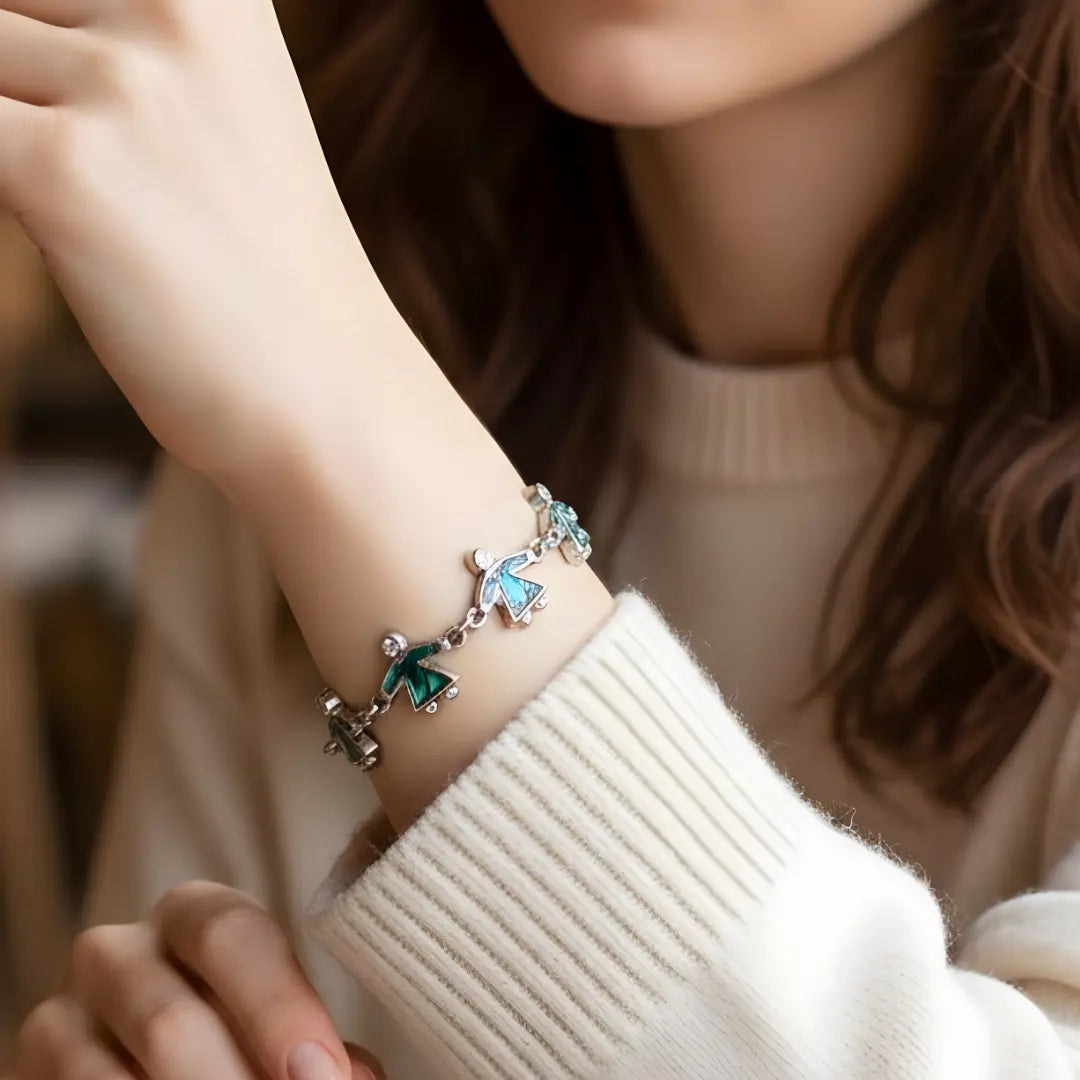 Silver Paua Shell Bracelet