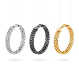 18mm Heavy Franco Foxtail Woven Chain Bracelet (22cm) – Tarnish-Resistant Luxury Statement Wristband in Gold, Silver & Black
