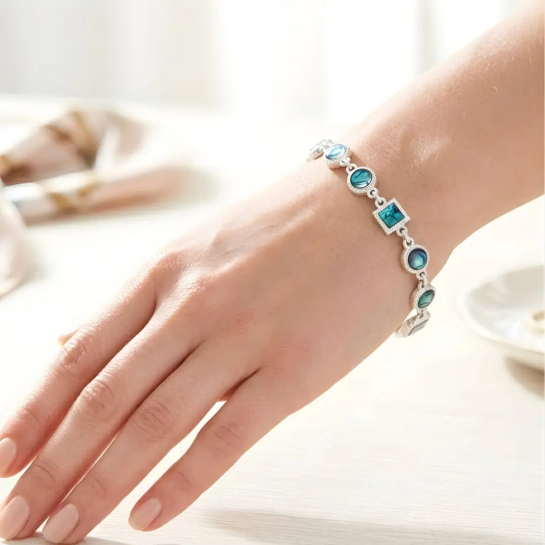 Silver Paua Shell Bracelet