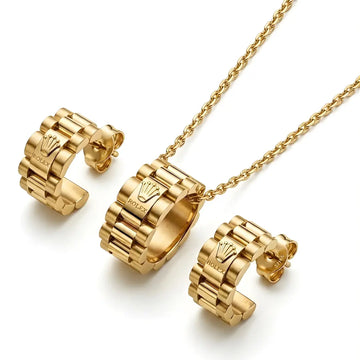 Women’s 18K Gold Filled Pendant and Earrings Set