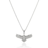 Tarnish-Proof Soaring Eagle Pendant Necklace – 58cm Box Chain in Gold & Silver