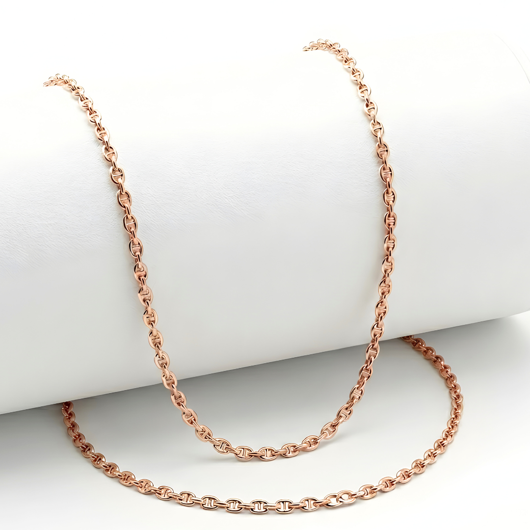18K Rose Gold Chain 50xm x 3mm