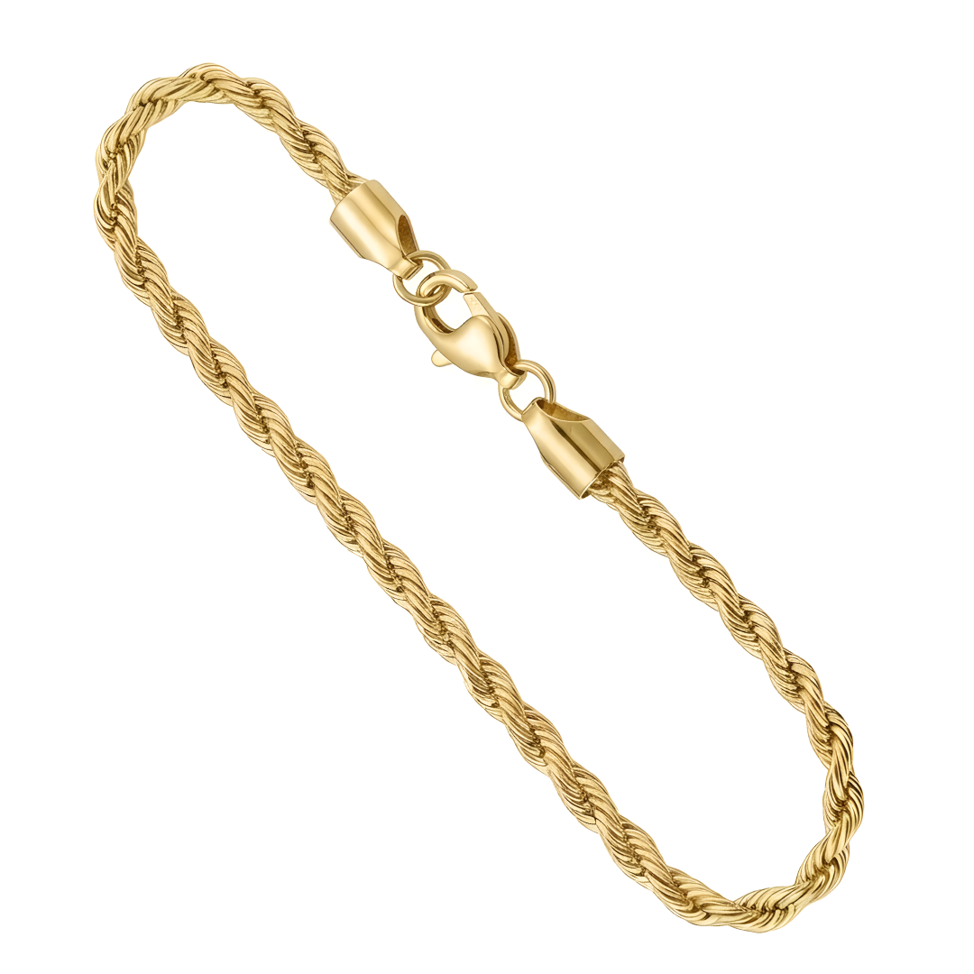18K Gold Filled Rope Chain Necklace 60cm x 10mm