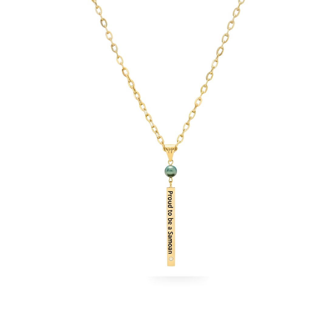 14K Gold Filled Proud To Be A Samoan Pendant Necklace