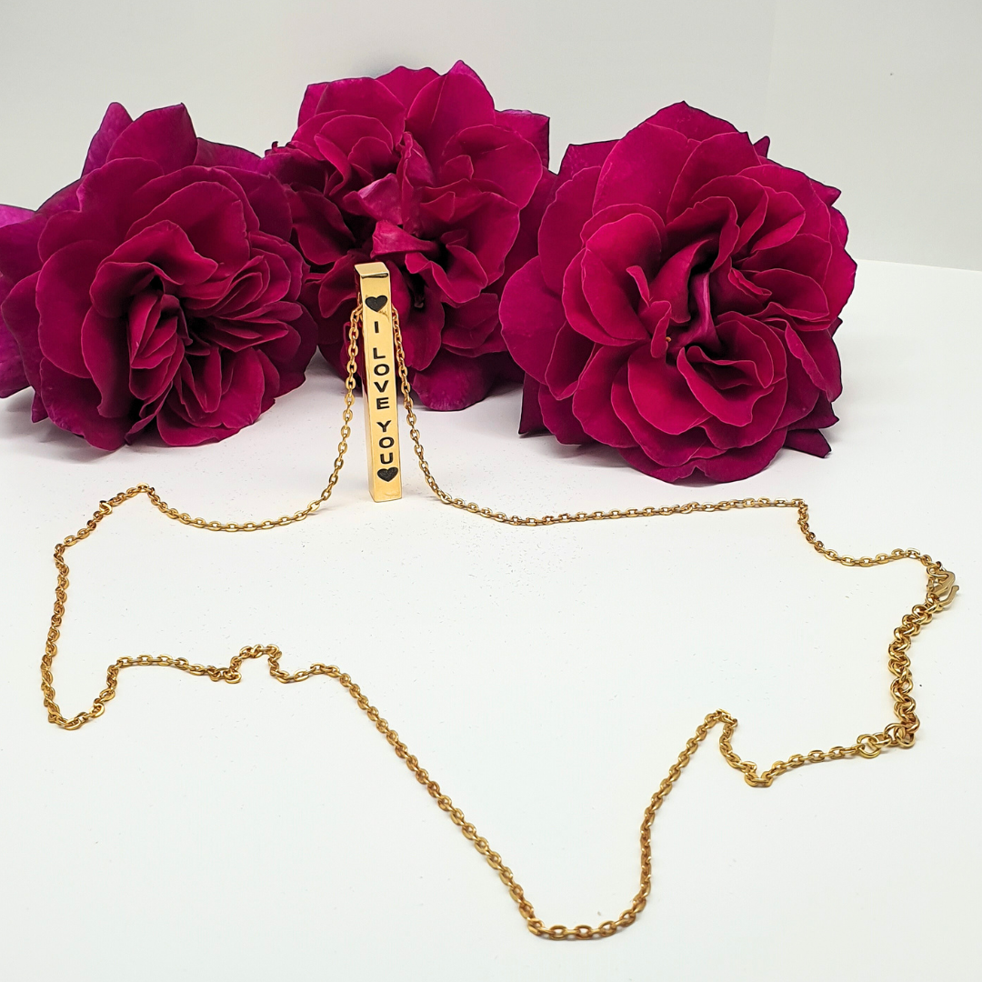 18K Gold Filled "I Love You" Pendant Necklace
