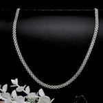 Load image into Gallery viewer, Silver Rhodium Plated Interlinked Chain.
