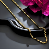 18K Gold Filled Belcher Chain Necklace – Classic Rolo Link Chain for Men & Women