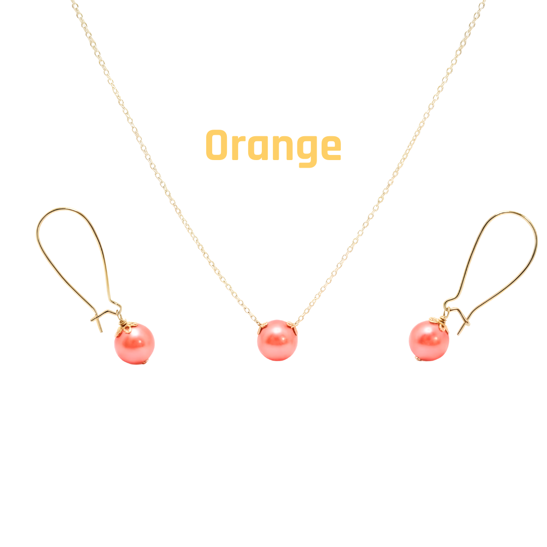 18K Gold Filled Hawaiian Pearl Set