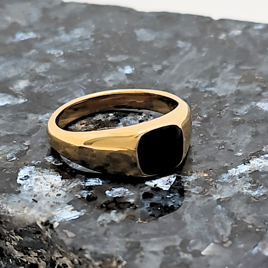 Mens Black Onyx Ring