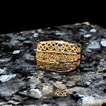 Load image into Gallery viewer, 18K Gold Filled Tarnish Proof Filigree Ring
