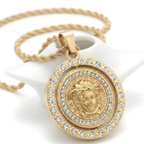 18K Gold Filled Pendant Necklace with Diamonds