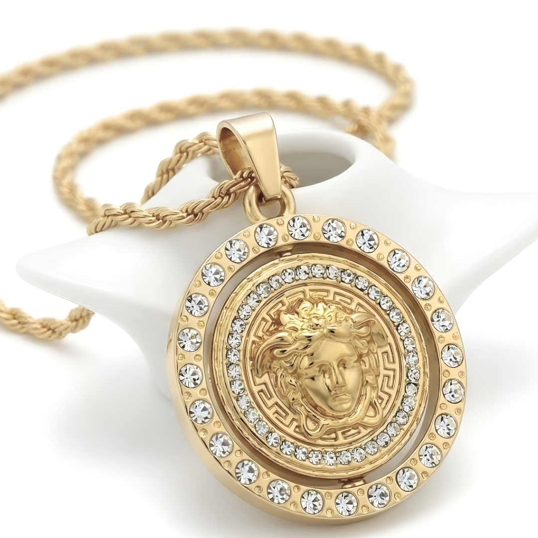 18K Gold Filled Pendant Necklace with Diamonds