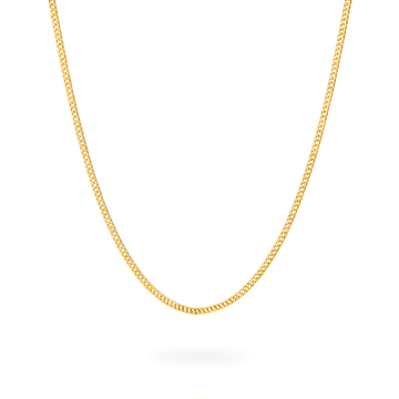 18K Gold Filled Curb Cuban Link Chain Necklace (50cm x 3mm) – Sleek Unisex Everyday Fine Jewelry