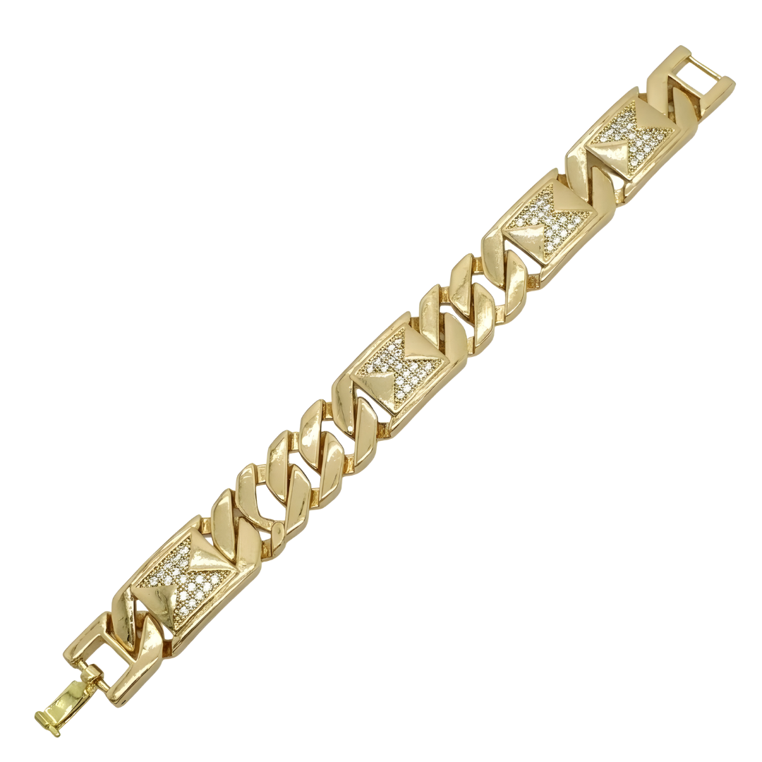 18K  Gold Filled Cubic Zirconia Bracelet x 23cm