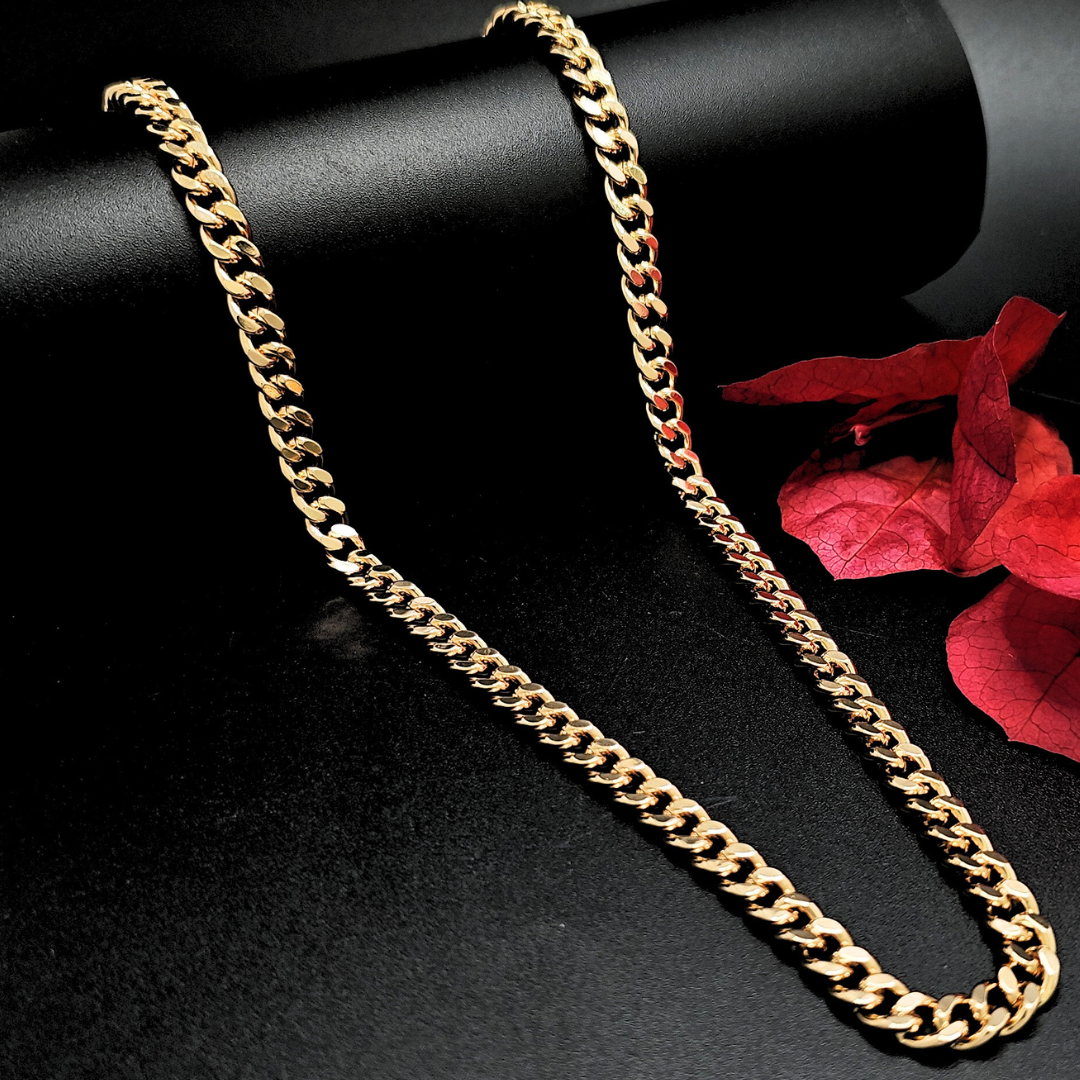 18K Rose Gold Filled Cuban link Chain