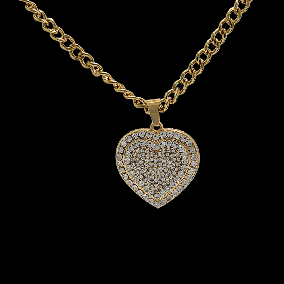 14K Gold Filled Tarnish Proof Heart Pendant with CZ